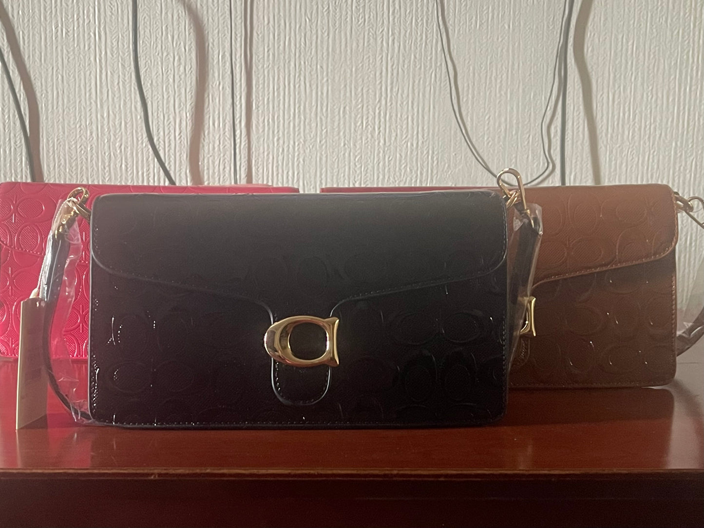 Oval Pattern Design Shoulder Crossbody Bag