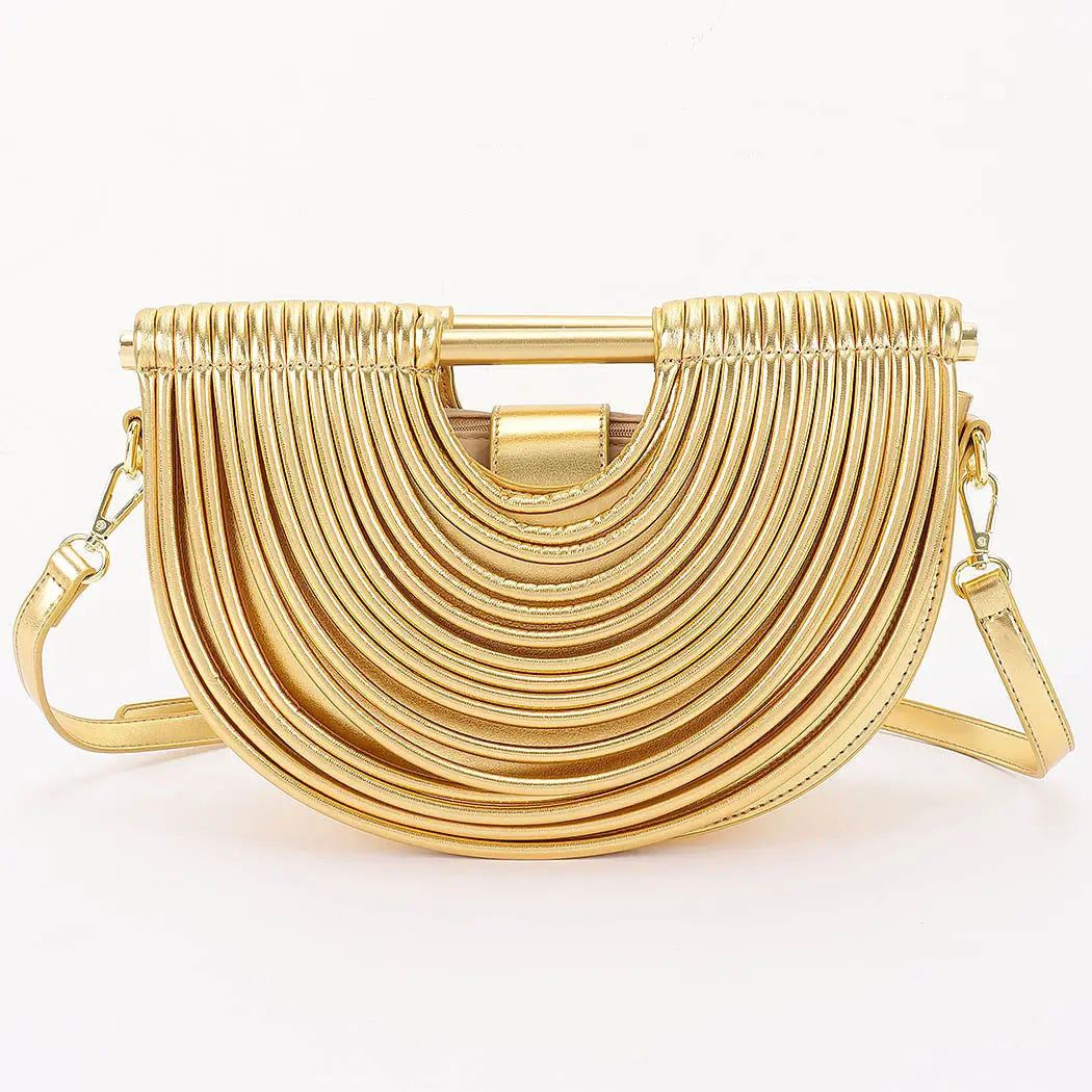 Metallic Faux Leather Noodle Bag case of 3 $29.00 MSRP $50.00