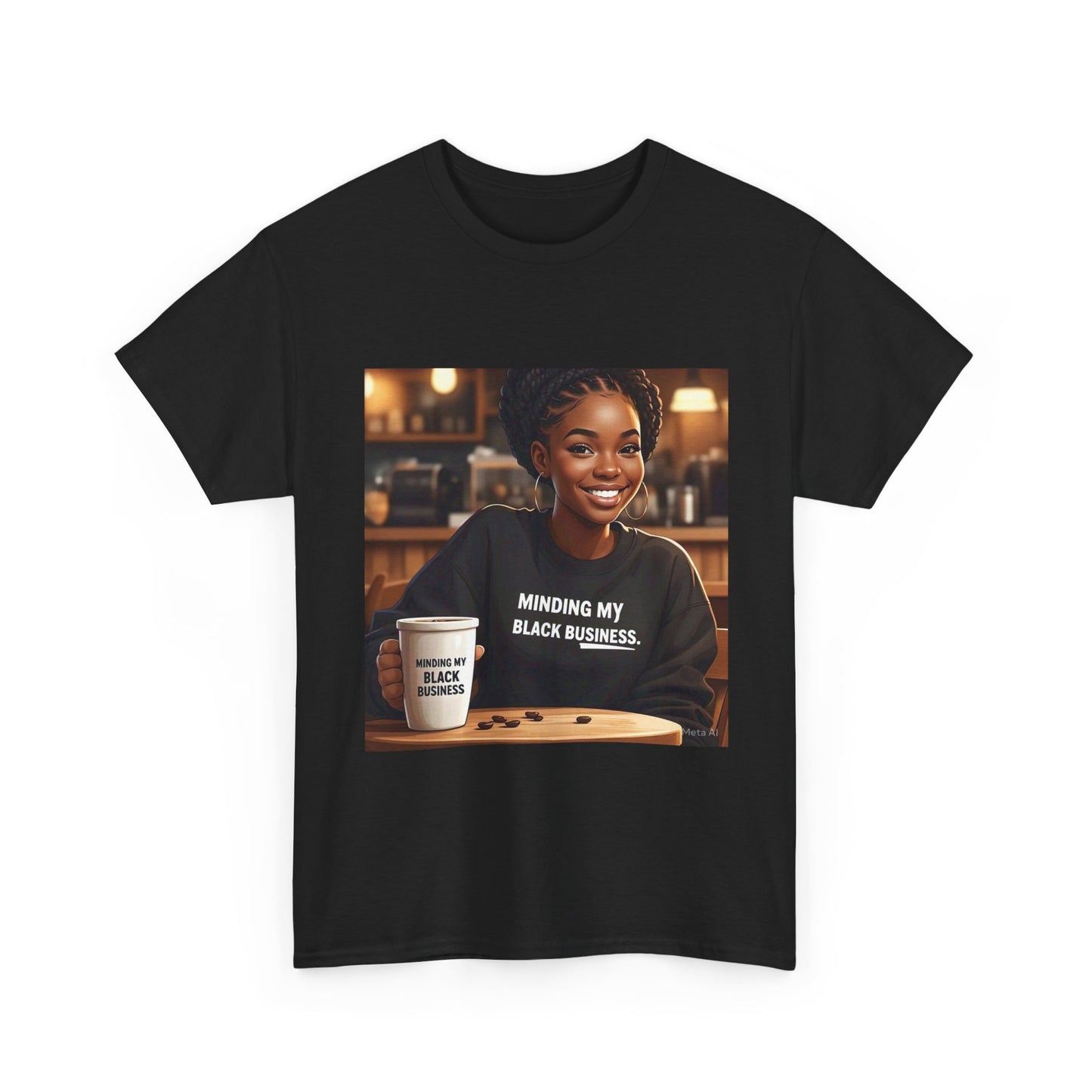 Minding My Black Business Tee, Inspirational Unisex Cotton T-Shirt, Empowerment Apparel, Black Culture Gift, Casual Streetwear, Motivational
