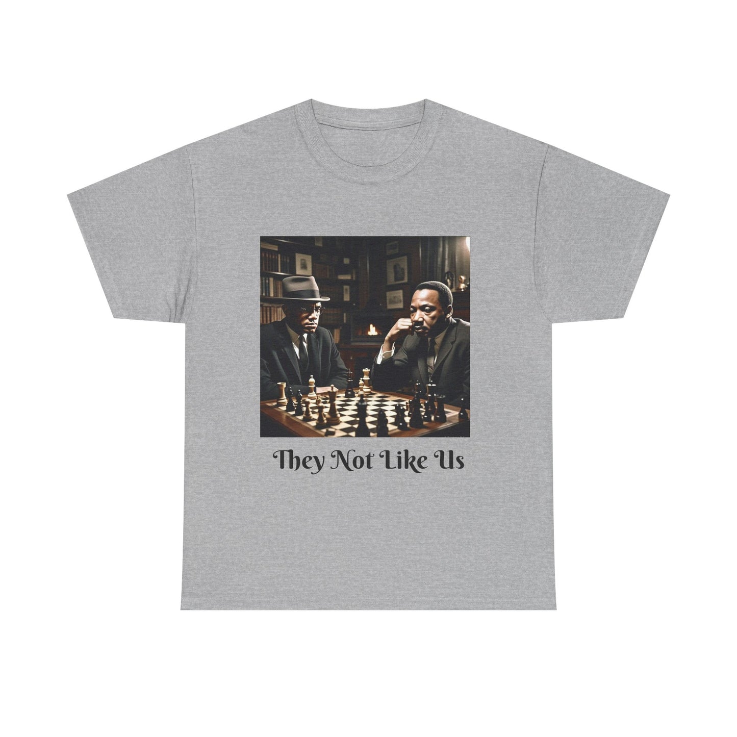 They Not Like Us Unisex Heavy Cotton Tee, Vintage Chess T-Shirt, Gift for Chess Lovers, Casual Graphic Tee, Unique Statement Shirt