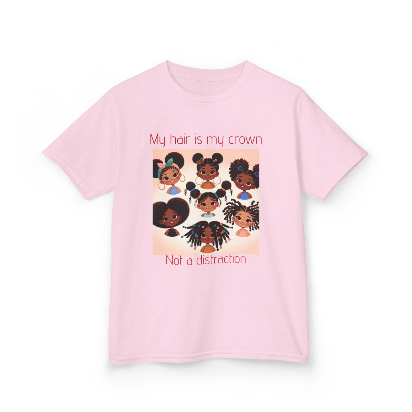 My Hair is My Crown Kids Tee, Cute Kids Shirt, Black Girl Pride Apparel, Afrocentric T-Shirt, Birthday Gift, Everyday Wear