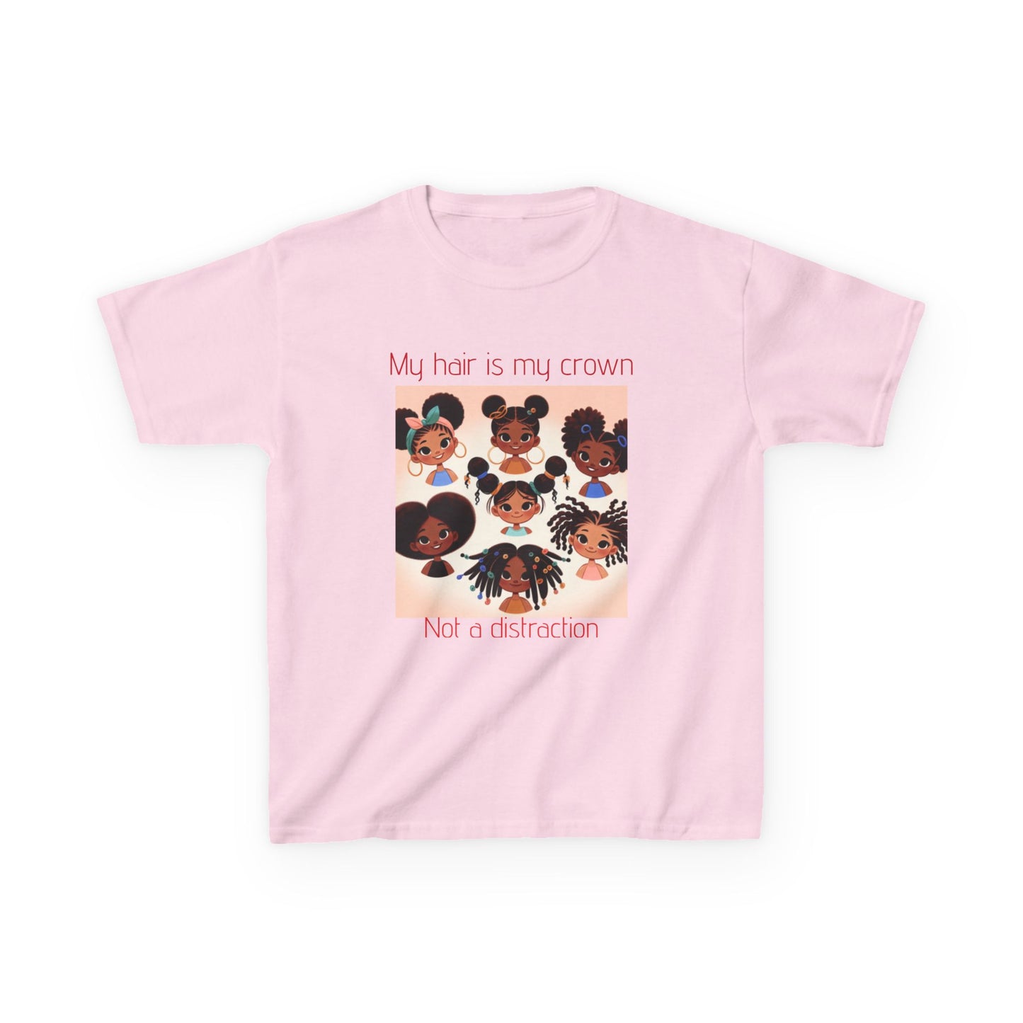 My Hair is My Crown Kids Tee, Cute Kids Shirt, Black Girl Pride Apparel, Afrocentric T-Shirt, Birthday Gift, Everyday Wear