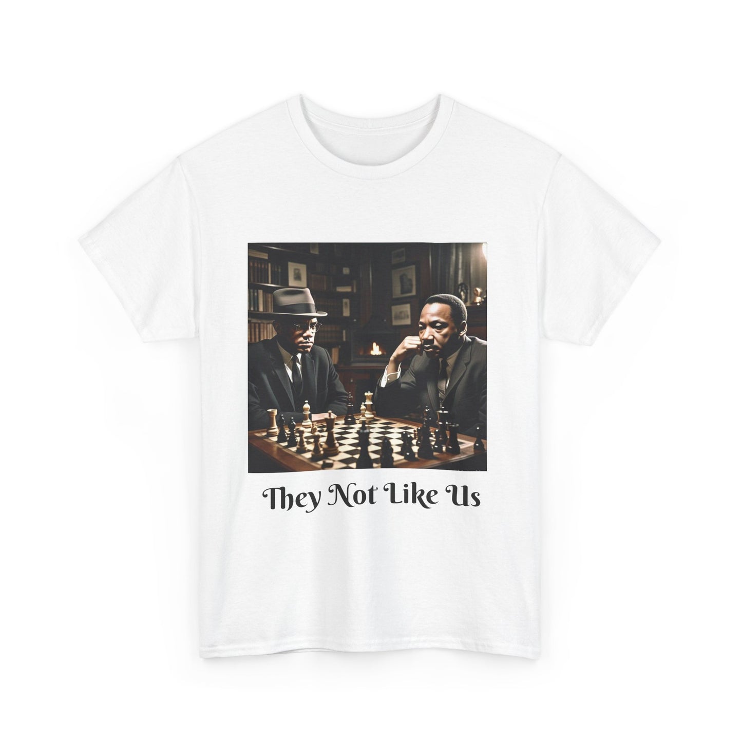 They Not Like Us Unisex Heavy Cotton Tee, Vintage Chess T-Shirt, Gift for Chess Lovers, Casual Graphic Tee, Unique Statement Shirt