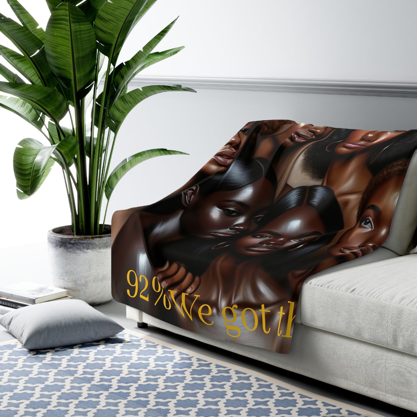 Sherpa Fleece Blanket, African American Women Empowerment Quote, Cozy Home Decor, Black Girl Magic Gift, Bedding Throw, Inspirational