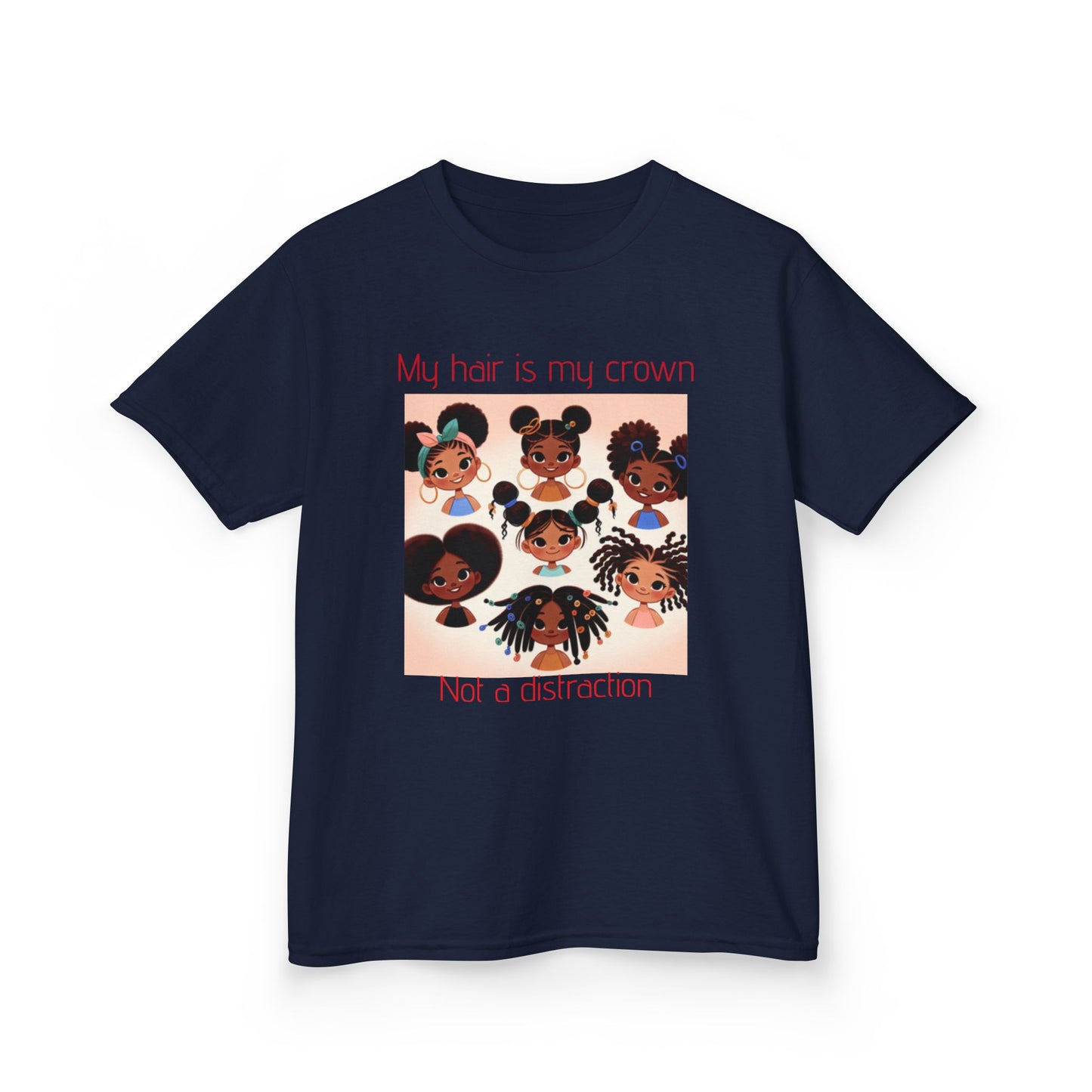 My Hair is My Crown Kids Tee, Cute Kids Shirt, Black Girl Pride Apparel, Afrocentric T-Shirt, Birthday Gift, Everyday Wear