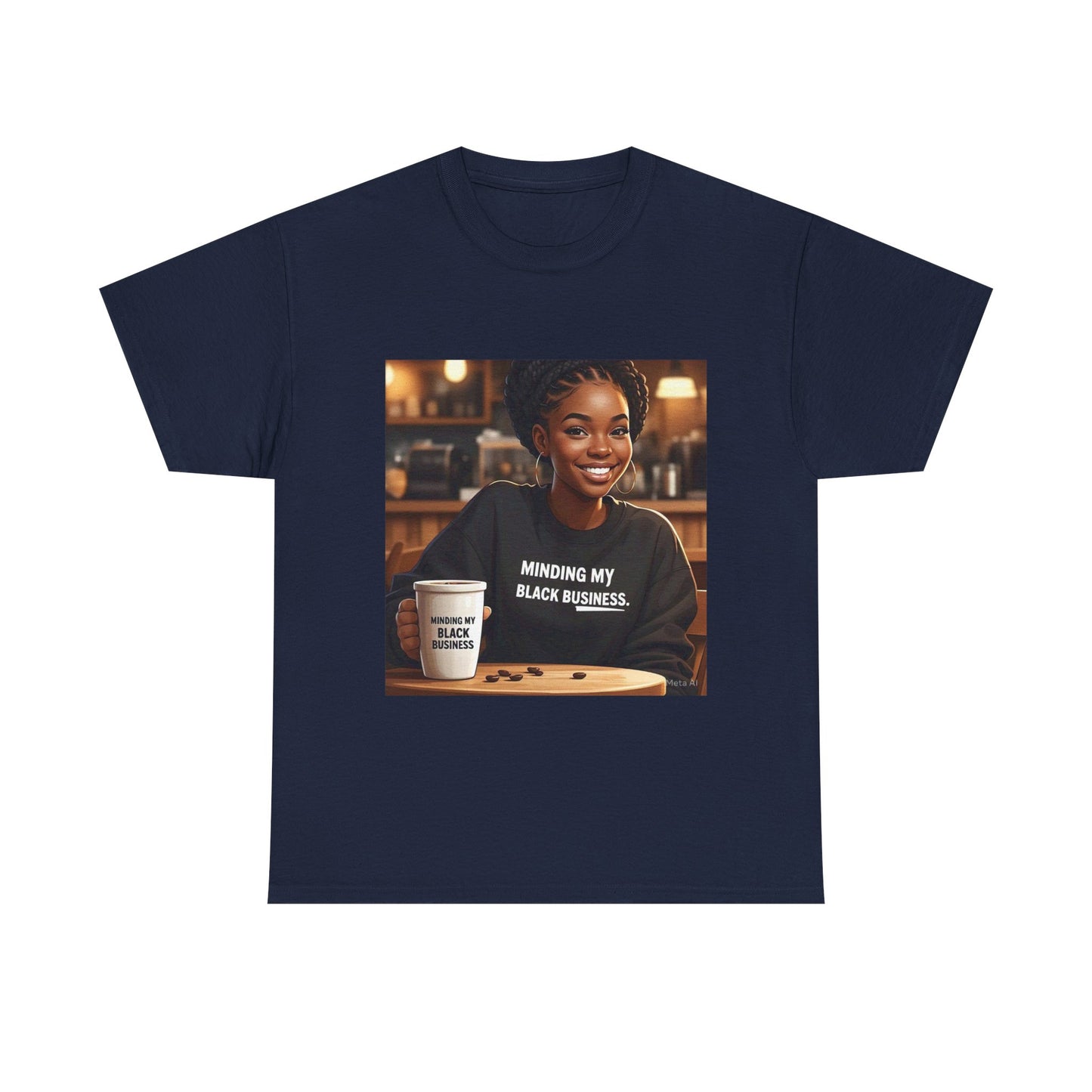 Minding My Black Business Tee, Inspirational Unisex Cotton T-Shirt, Empowerment Apparel, Black Culture Gift, Casual Streetwear, Motivational