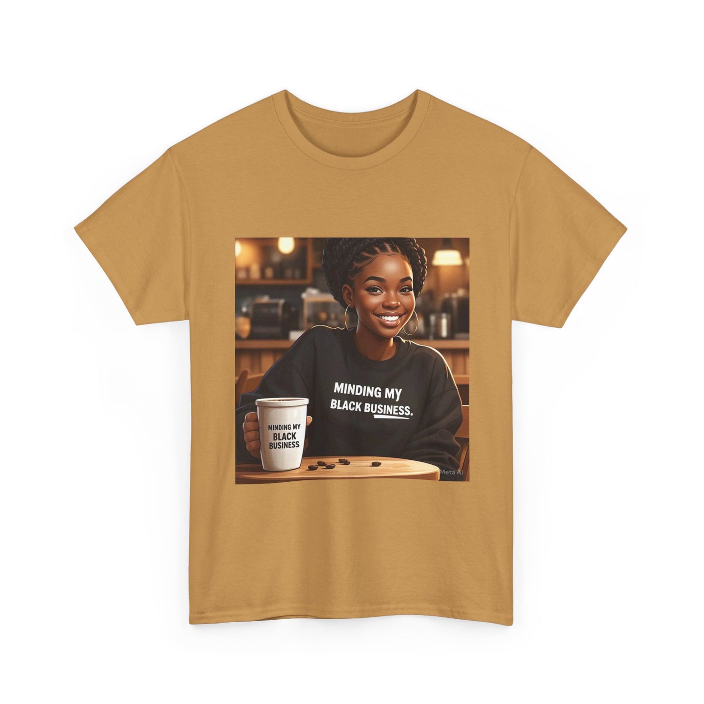 Minding My Black Business Tee, Inspirational Unisex Cotton T-Shirt, Empowerment Apparel, Black Culture Gift, Casual Streetwear, Motivational