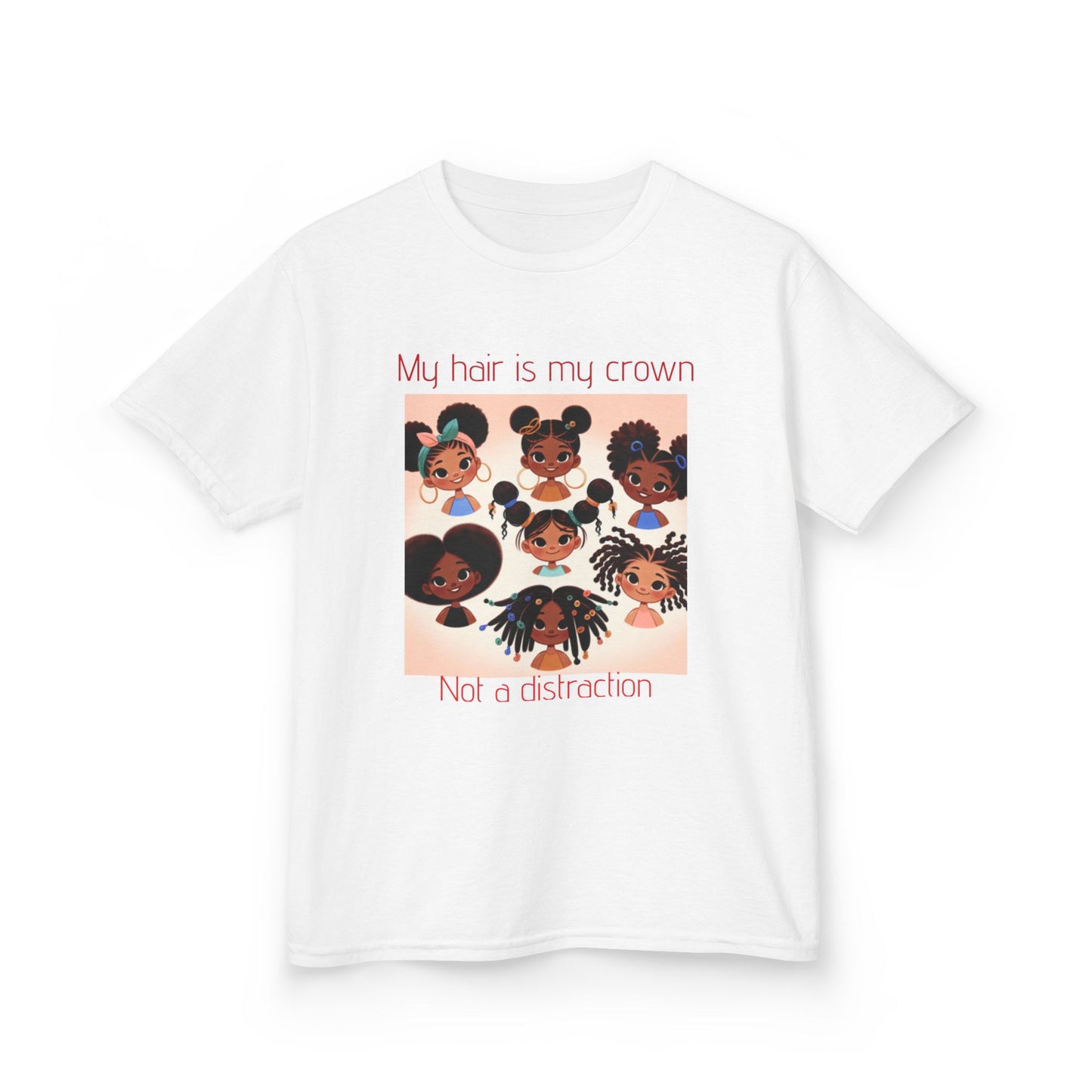 My Hair is My Crown Kids Tee, Cute Kids Shirt, Black Girl Pride Apparel, Afrocentric T-Shirt, Birthday Gift, Everyday Wear