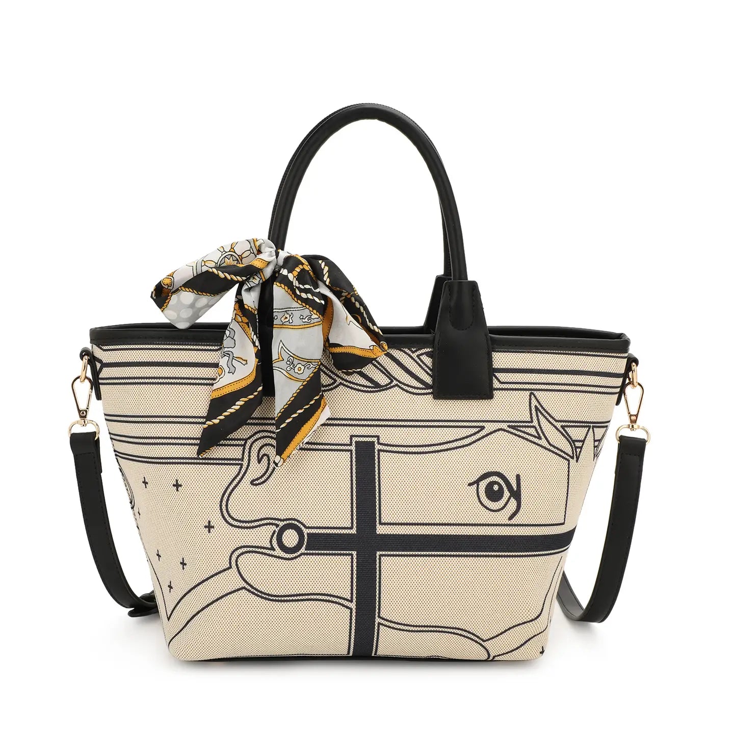 Shriya Printed Tote Bag with Scarf