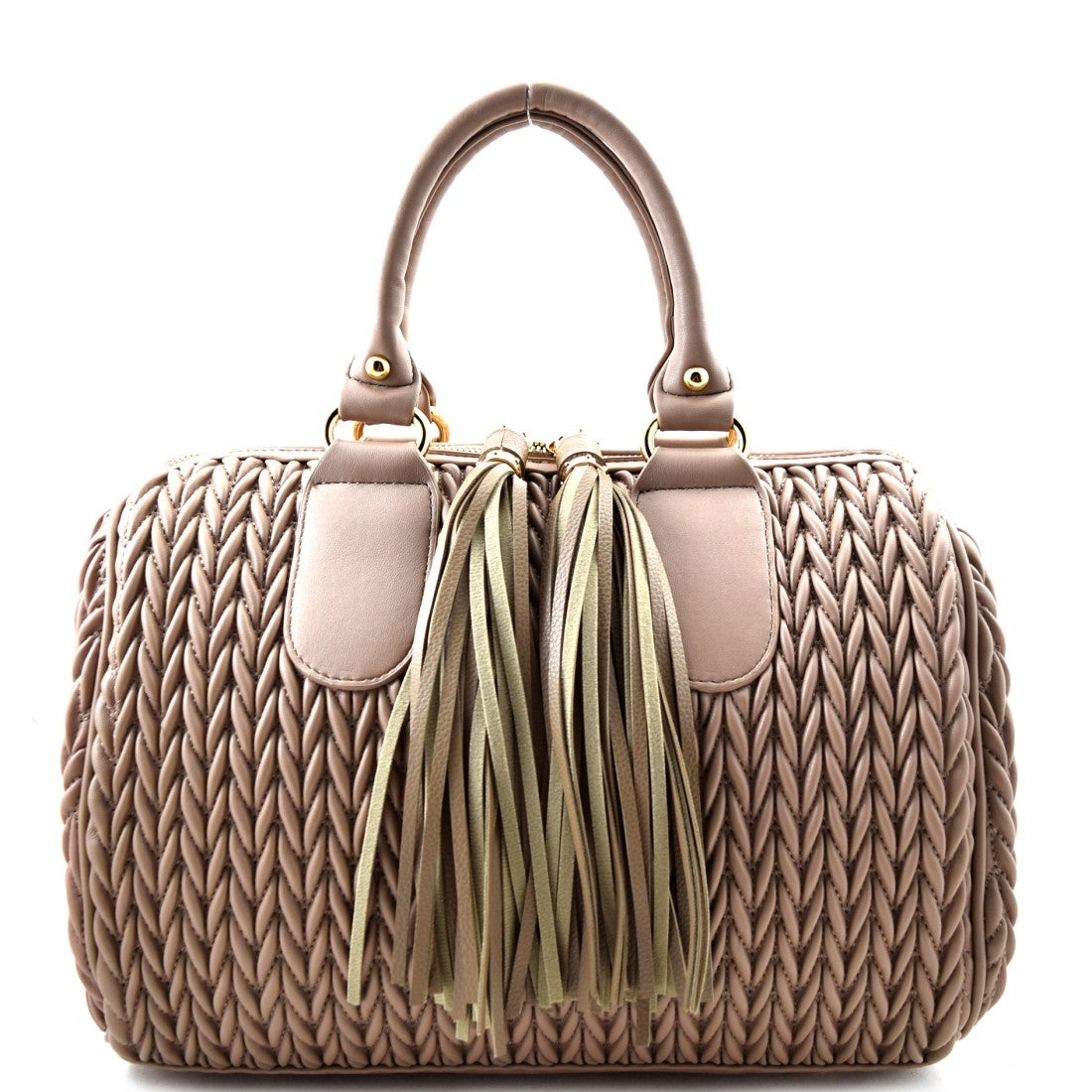 Braided Satchel with Tassel