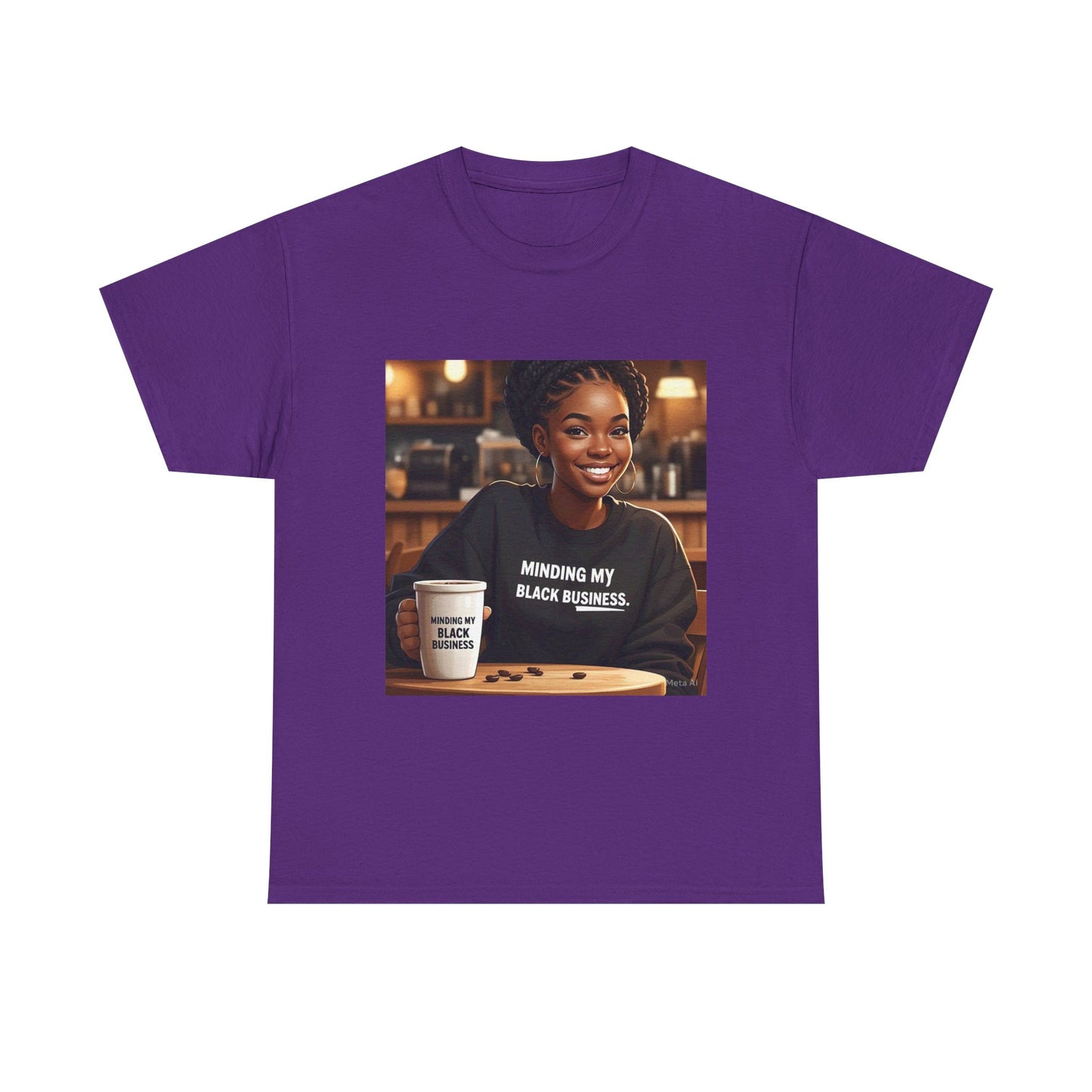 Minding My Black Business Tee, Inspirational Unisex Cotton T-Shirt, Empowerment Apparel, Black Culture Gift, Casual Streetwear, Motivational