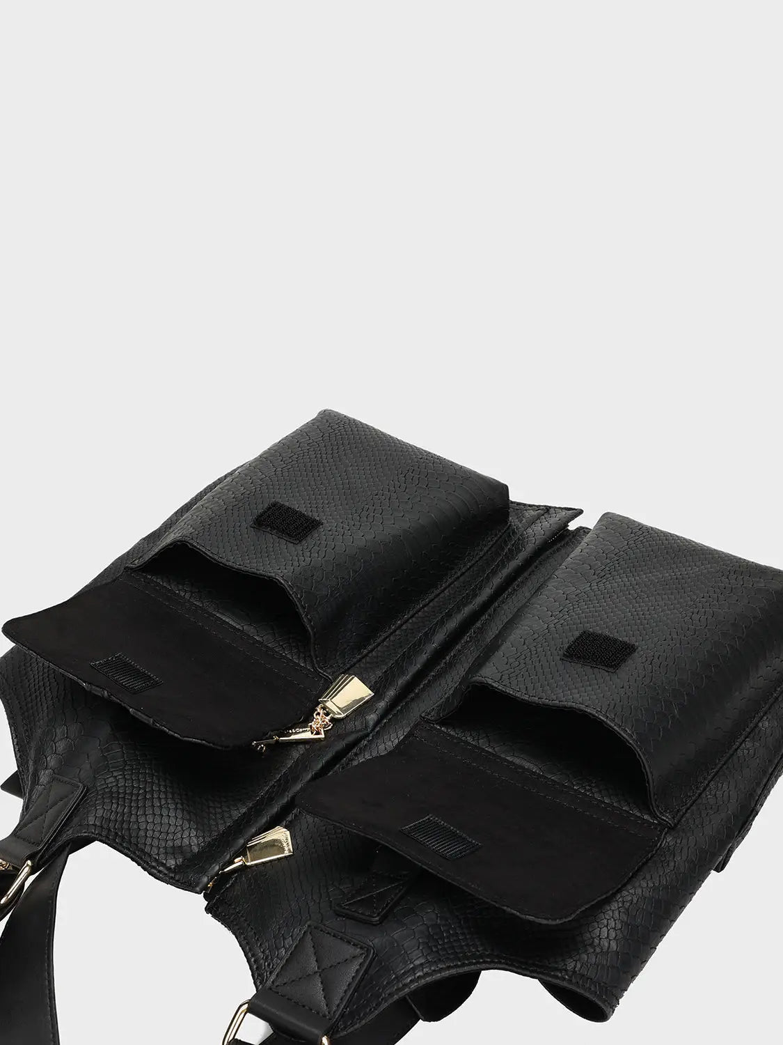Tactical Leather Vest in Black
