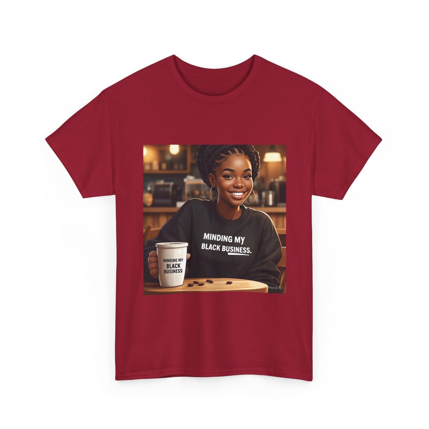 Minding My Black Business Tee, Inspirational Unisex Cotton T-Shirt, Empowerment Apparel, Black Culture Gift, Casual Streetwear, Motivational