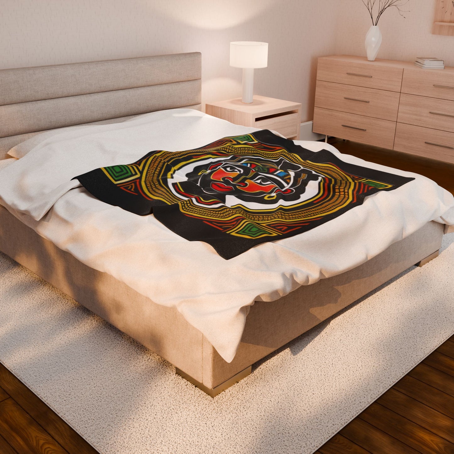 African Lady Velveteen Plush Blanket