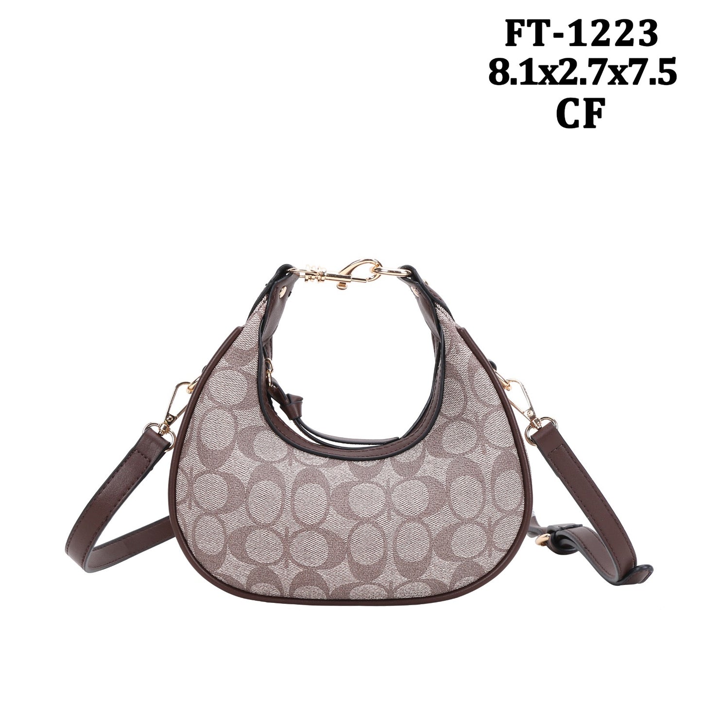 Oval Print Design Crossbody Bag