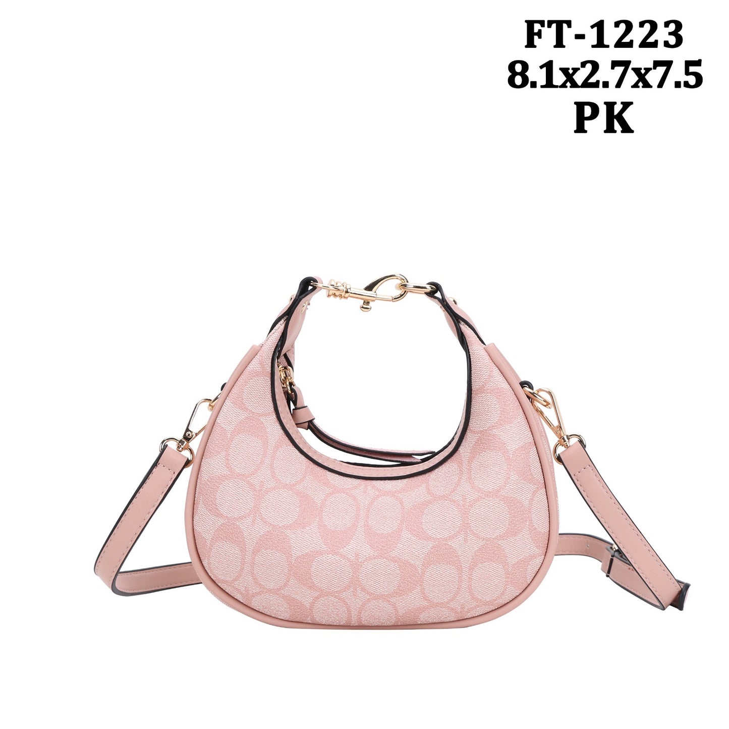 Oval Print Design Crossbody Bag