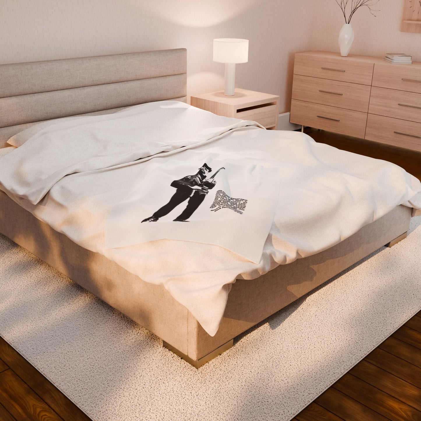 Velveteen Plush Blanket, Black Panther Party Leader Gift, Activist Home Decor, Huey P Newton Tribute, Cozy Throw Blanket