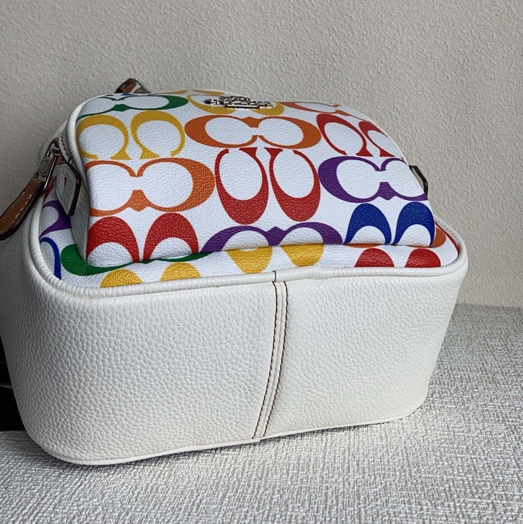 NWT COACH CK377 MINI COURT BACKPACK RAINBOW SIGNATURE PRIDE