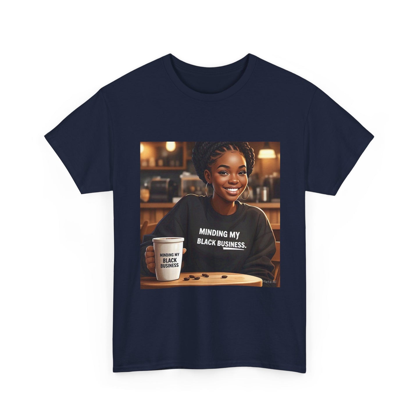 Minding My Black Business Tee, Inspirational Unisex Cotton T-Shirt, Empowerment Apparel, Black Culture Gift, Casual Streetwear, Motivational
