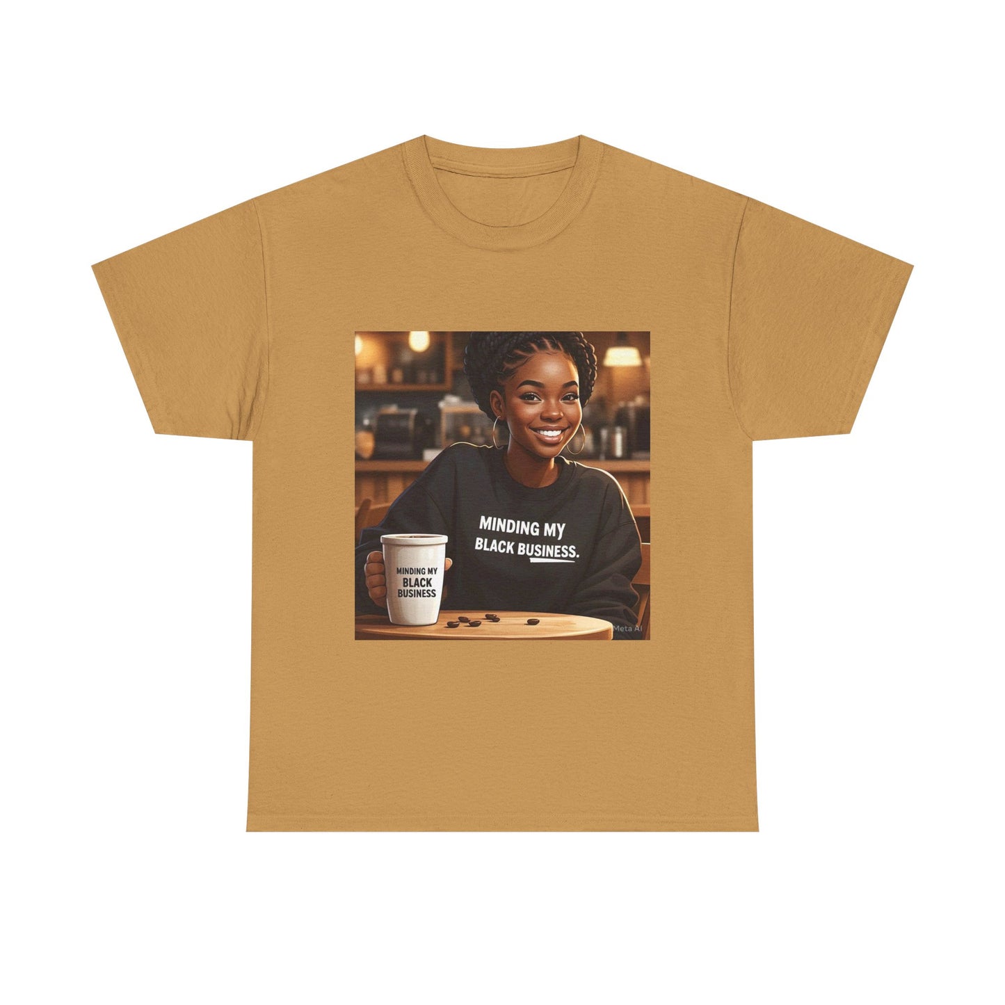 Minding My Black Business Tee, Inspirational Unisex Cotton T-Shirt, Empowerment Apparel, Black Culture Gift, Casual Streetwear, Motivational