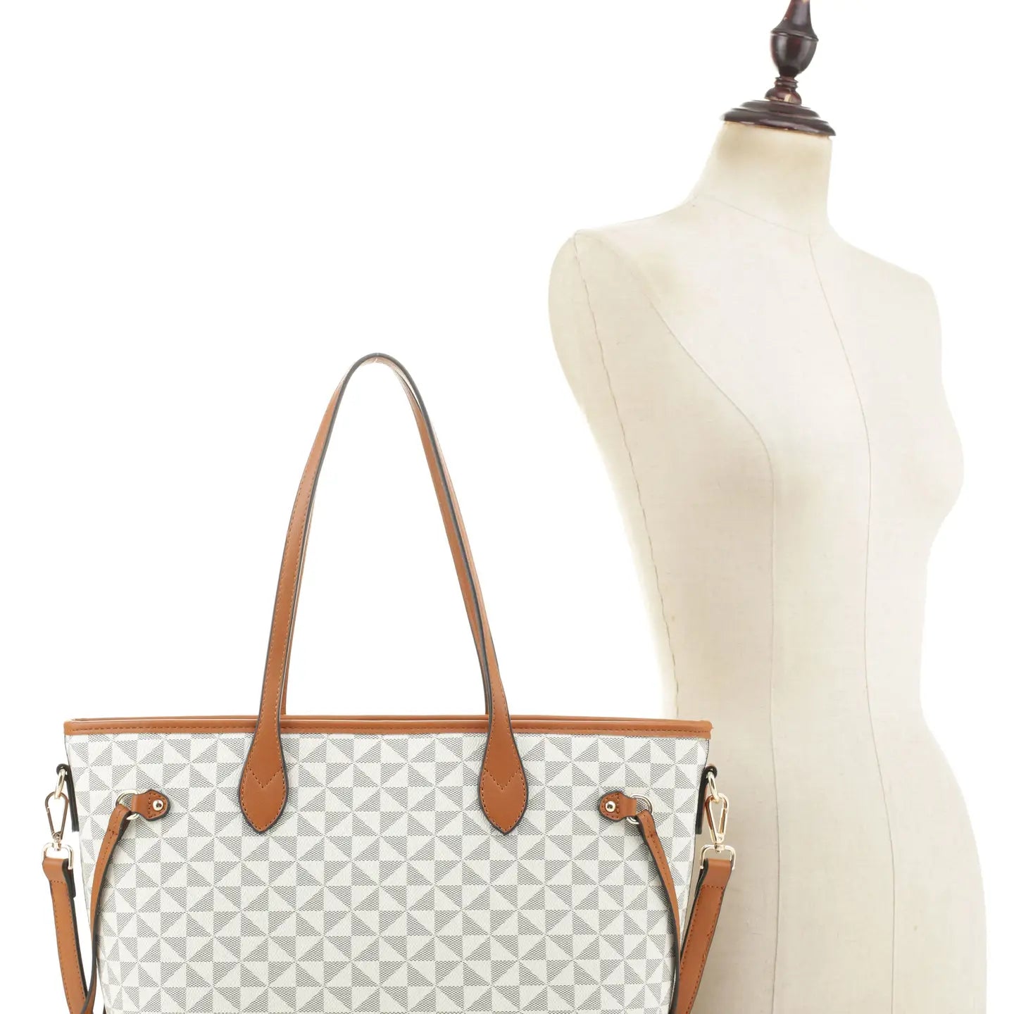 Geometric Monogram Designer Tote