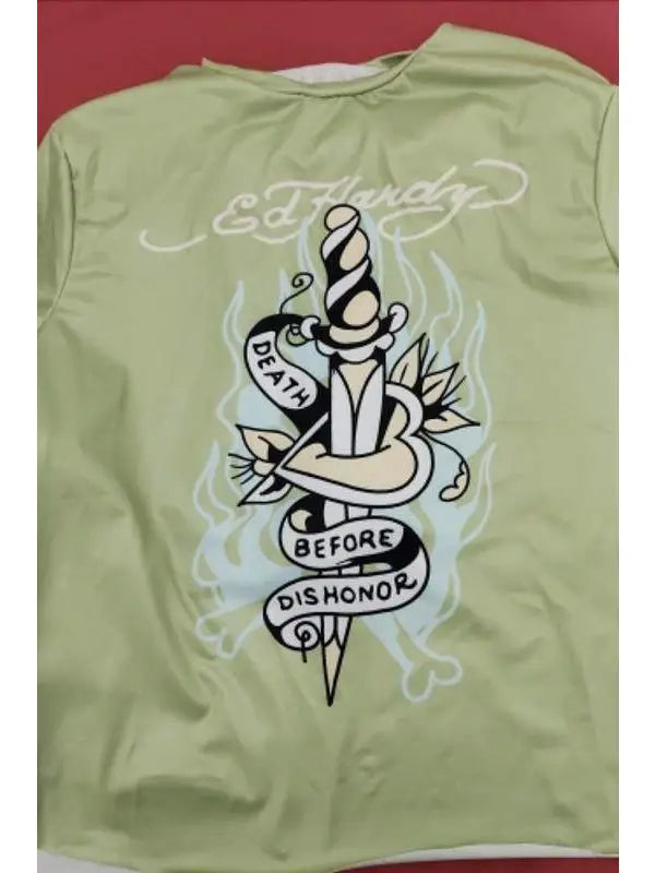Graphic T Shirt and Shorts Set