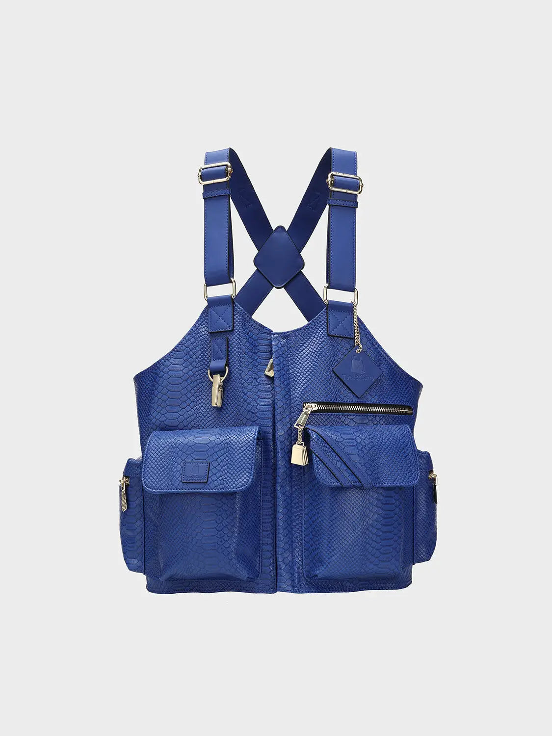 Tactical Leather Vest in Black