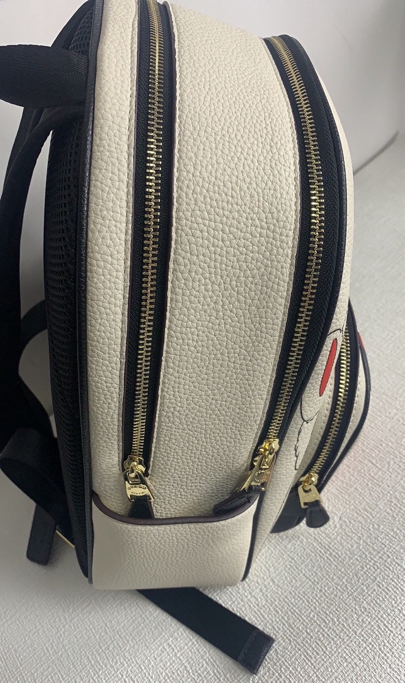 Coach X Disney (CC158) Cruella Motif Mini Pebbled Leather Court Backpack Bag