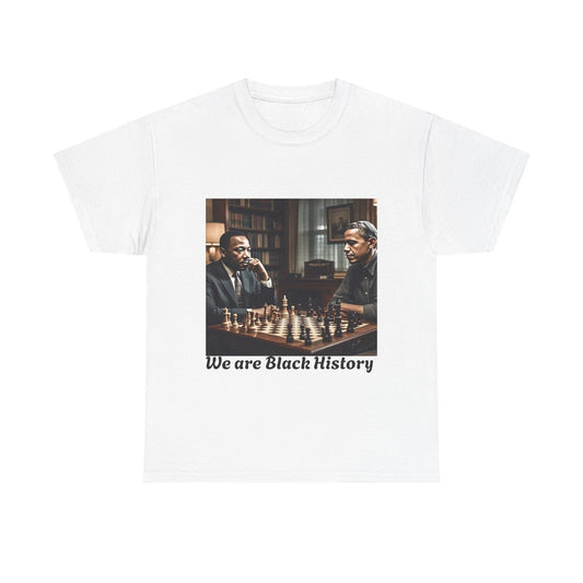 History-Inspired Unisex Heavy Cotton Tee, Black History Tee, Chess Lovers Shirt, Cultural Pride T-Shirt, Gift for Scholars, Unique Heritage