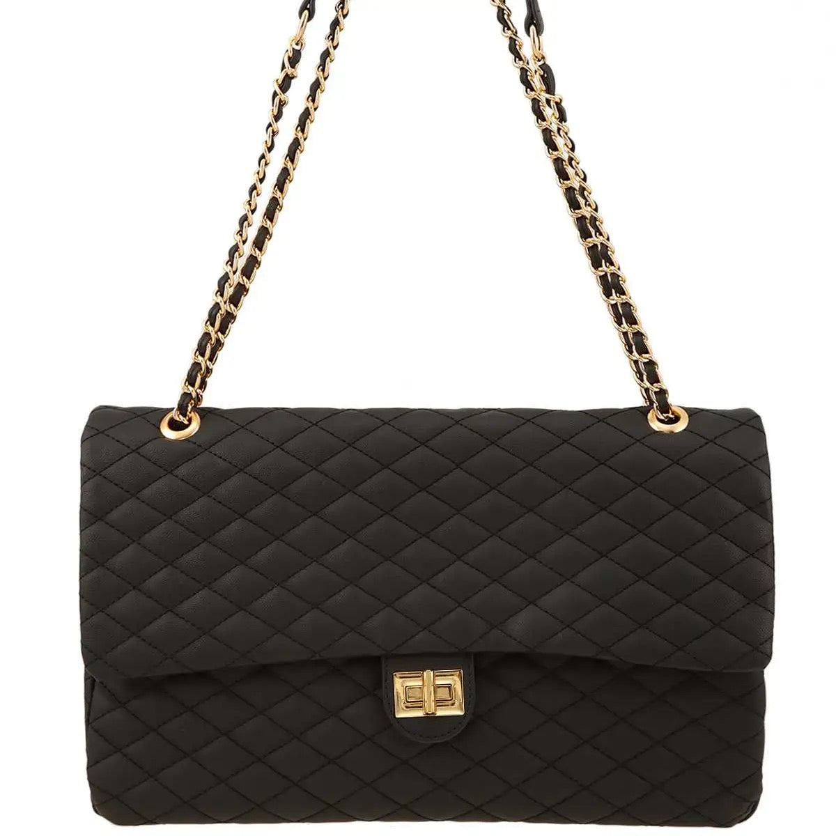 Medium Leather Chain Quilted Shoulder Bag