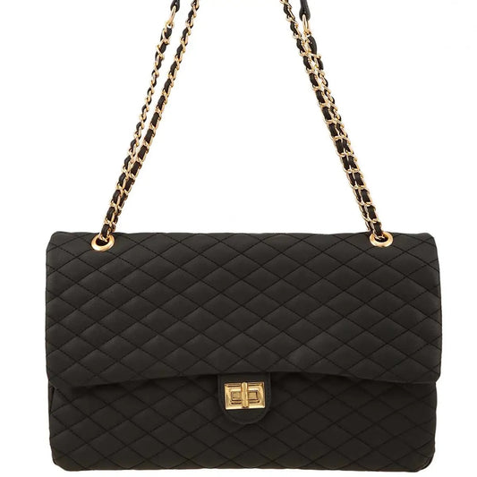 Medium Leather Chain Quilted Shoulder Bag