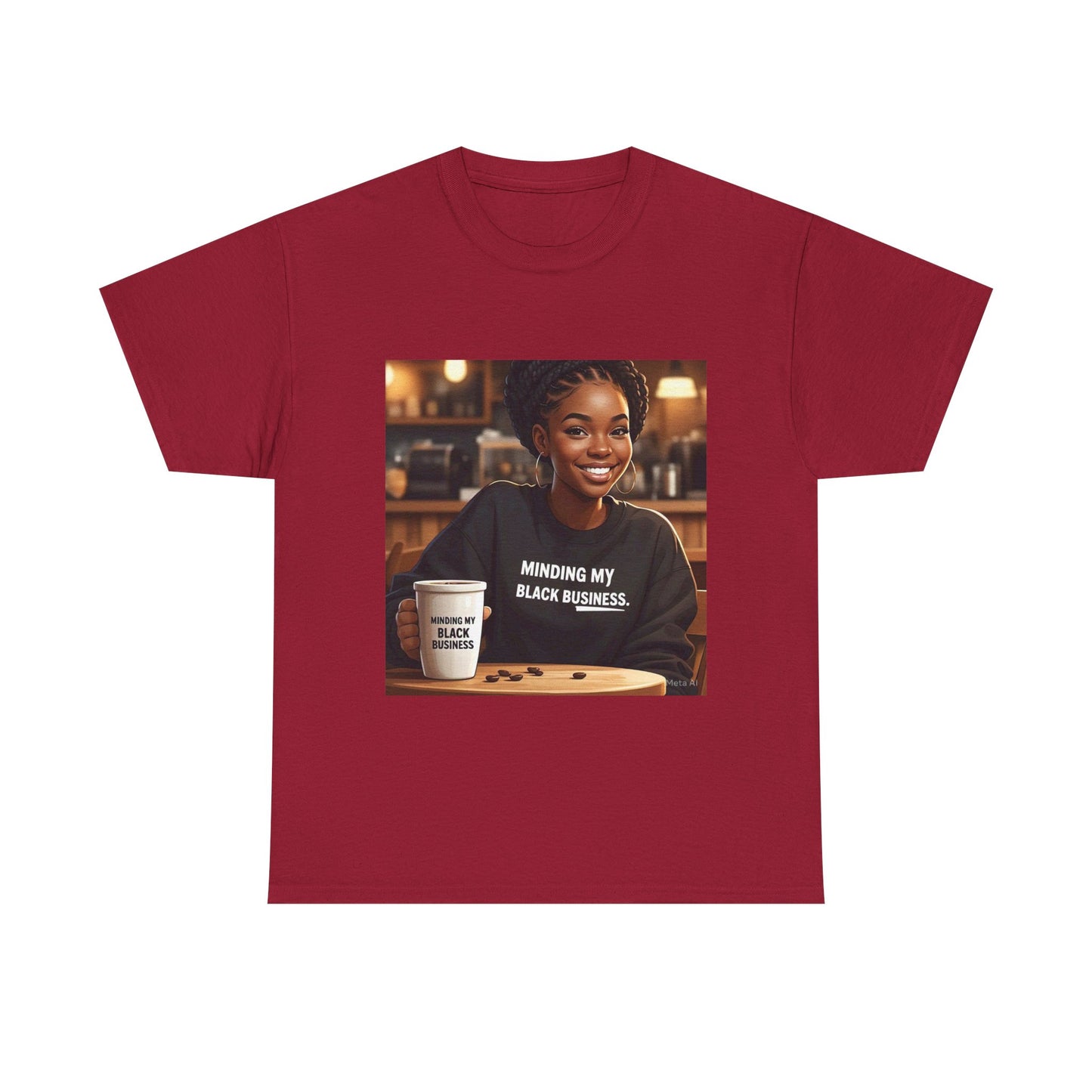 Minding My Black Business Tee, Inspirational Unisex Cotton T-Shirt, Empowerment Apparel, Black Culture Gift, Casual Streetwear, Motivational