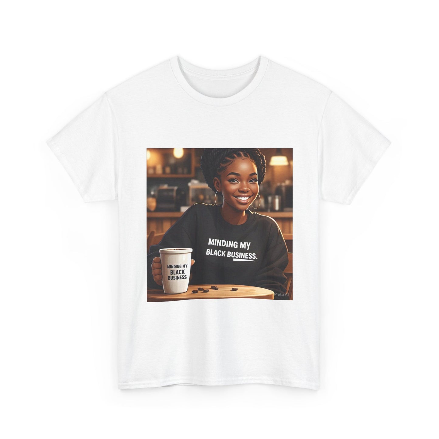 Minding My Black Business Tee, Inspirational Unisex Cotton T-Shirt, Empowerment Apparel, Black Culture Gift, Casual Streetwear, Motivational