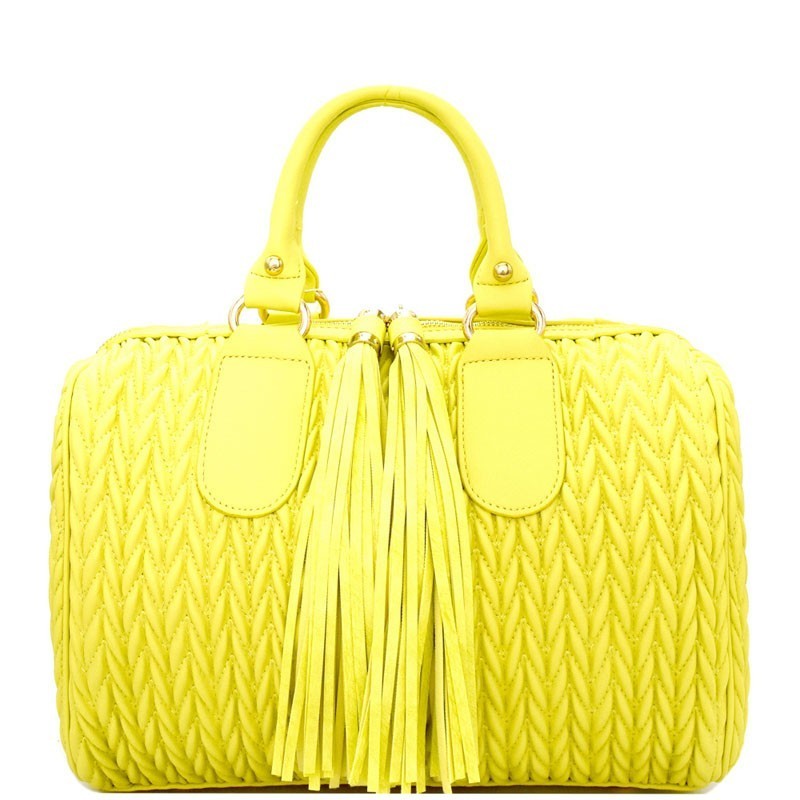Braided Satchel with Tassel