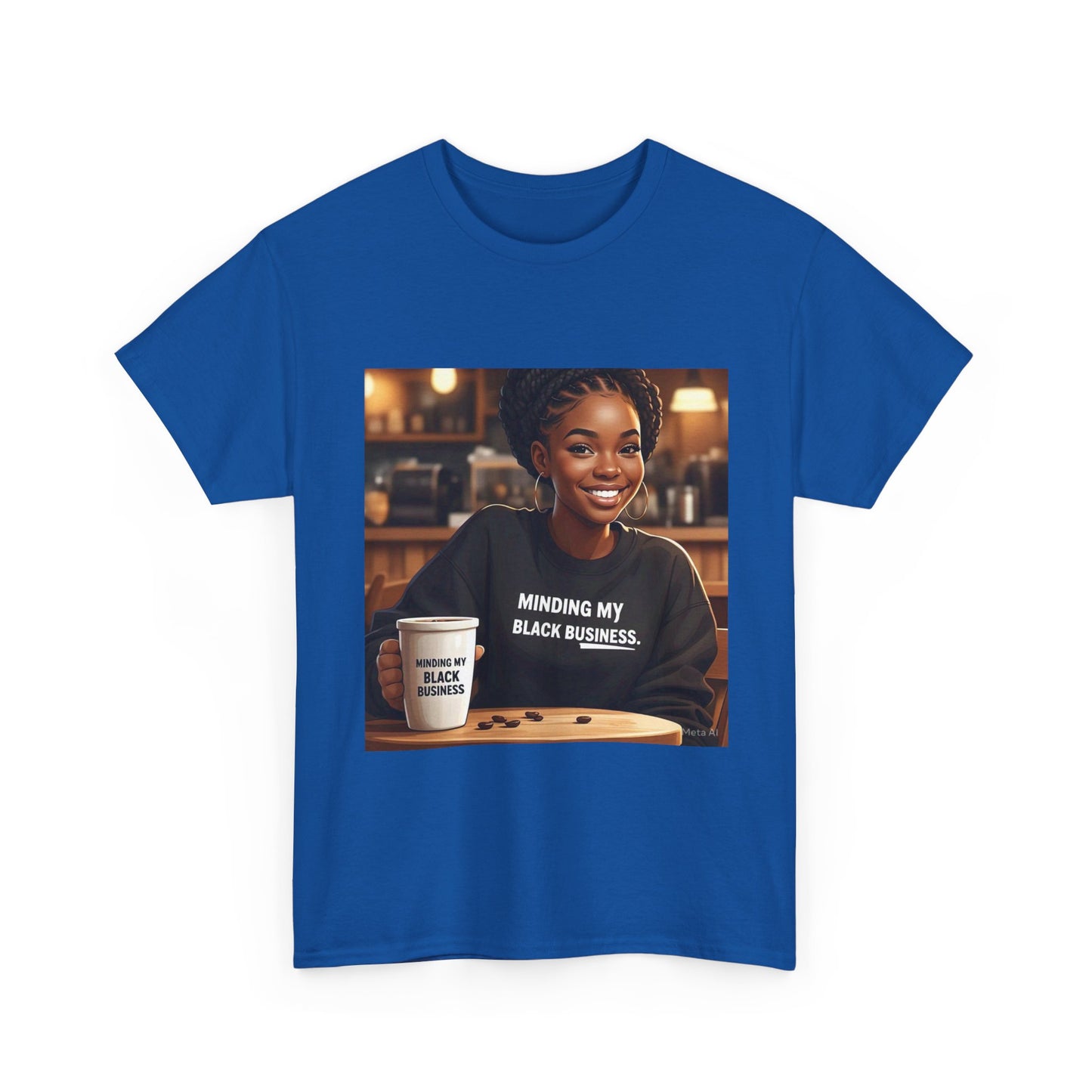 Minding My Black Business Tee, Inspirational Unisex Cotton T-Shirt, Empowerment Apparel, Black Culture Gift, Casual Streetwear, Motivational