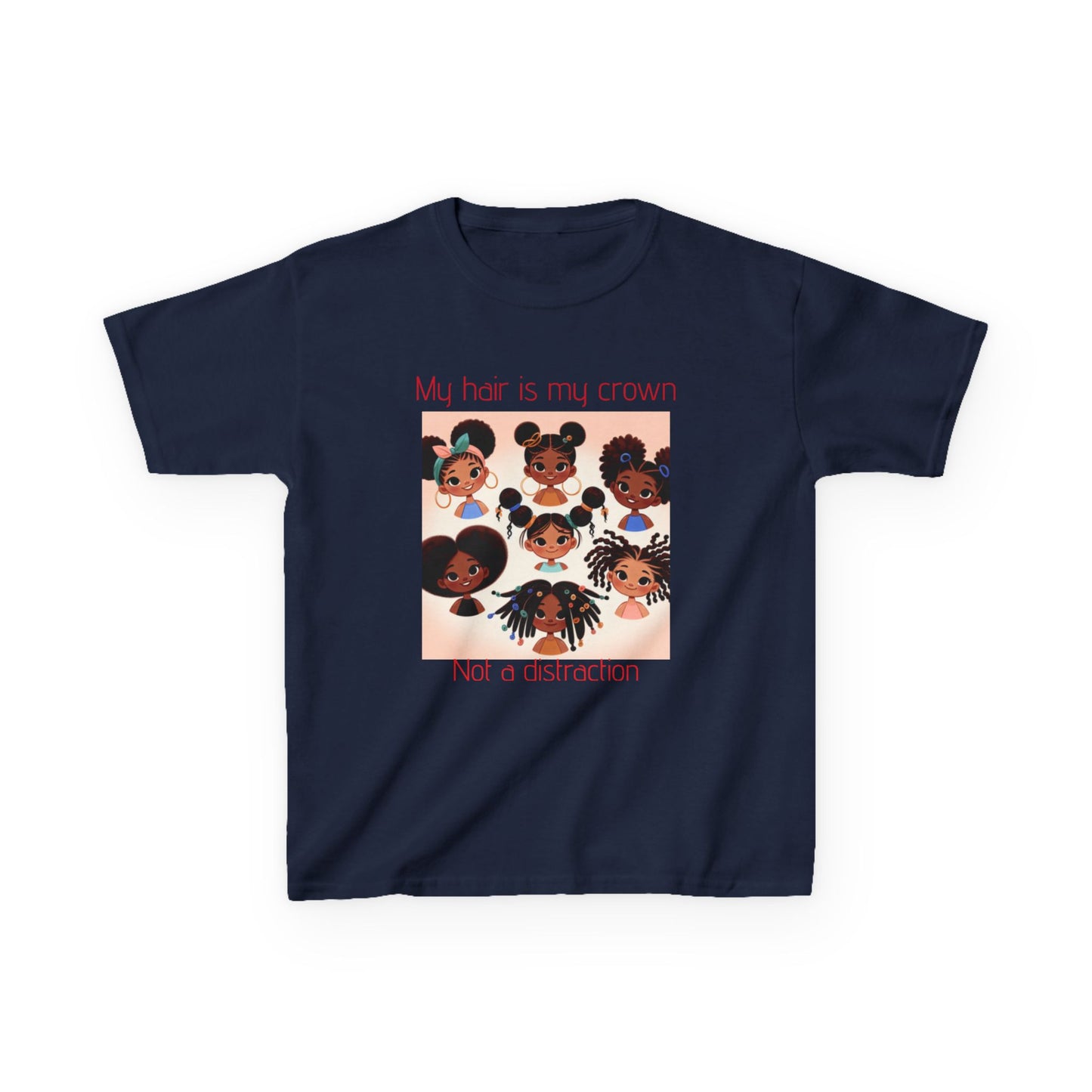 My Hair is My Crown Kids Tee, Cute Kids Shirt, Black Girl Pride Apparel, Afrocentric T-Shirt, Birthday Gift, Everyday Wear