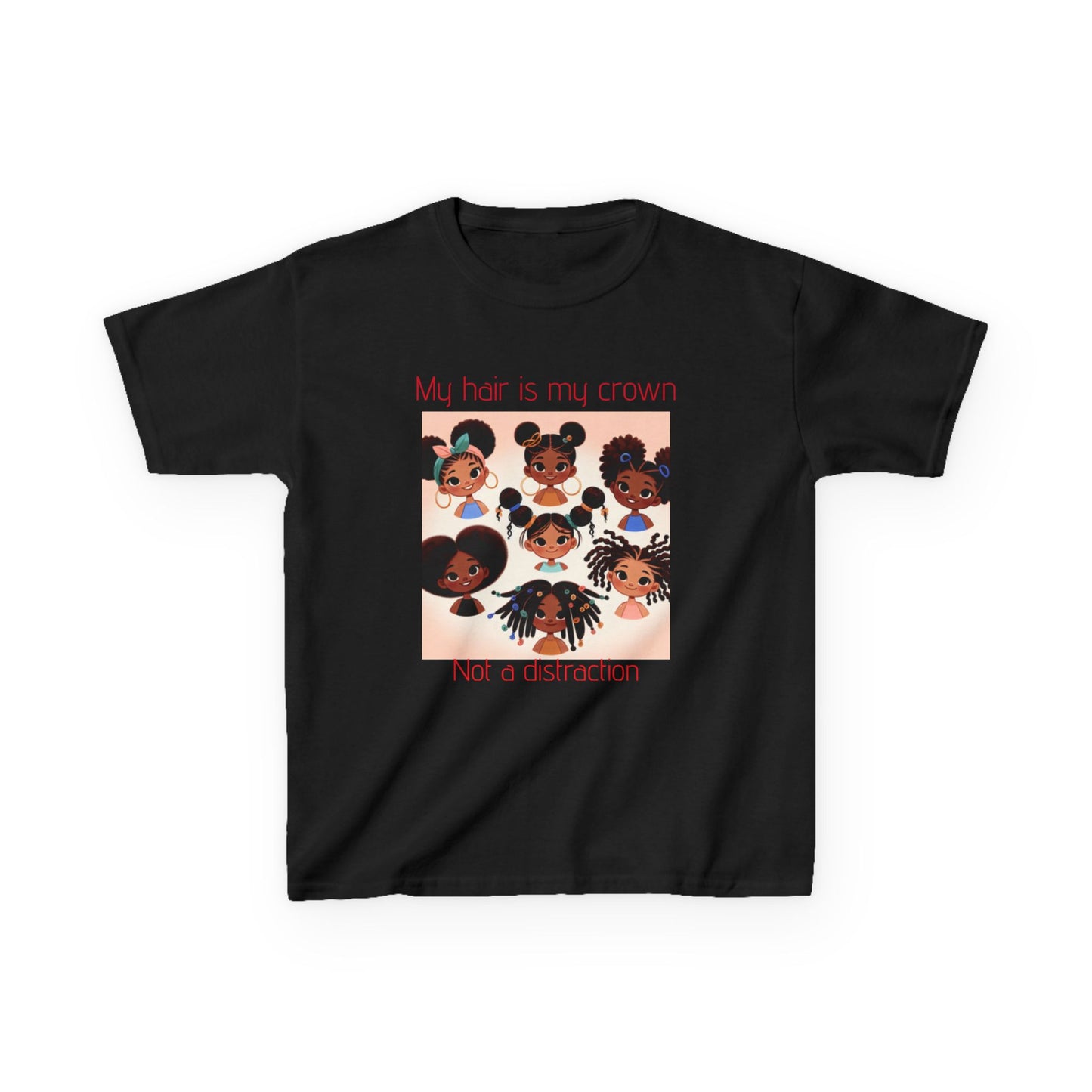 My Hair is My Crown Kids Tee, Cute Kids Shirt, Black Girl Pride Apparel, Afrocentric T-Shirt, Birthday Gift, Everyday Wear