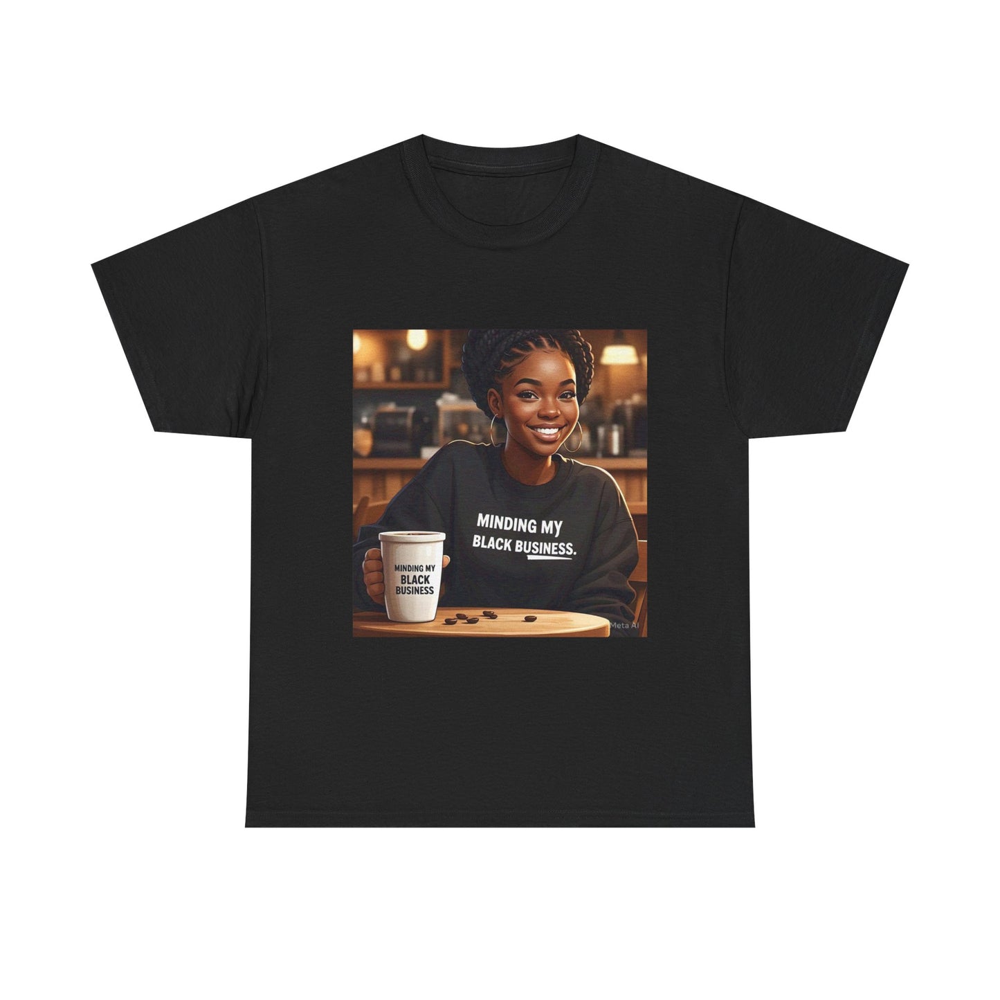 Minding My Black Business Tee, Inspirational Unisex Cotton T-Shirt, Empowerment Apparel, Black Culture Gift, Casual Streetwear, Motivational