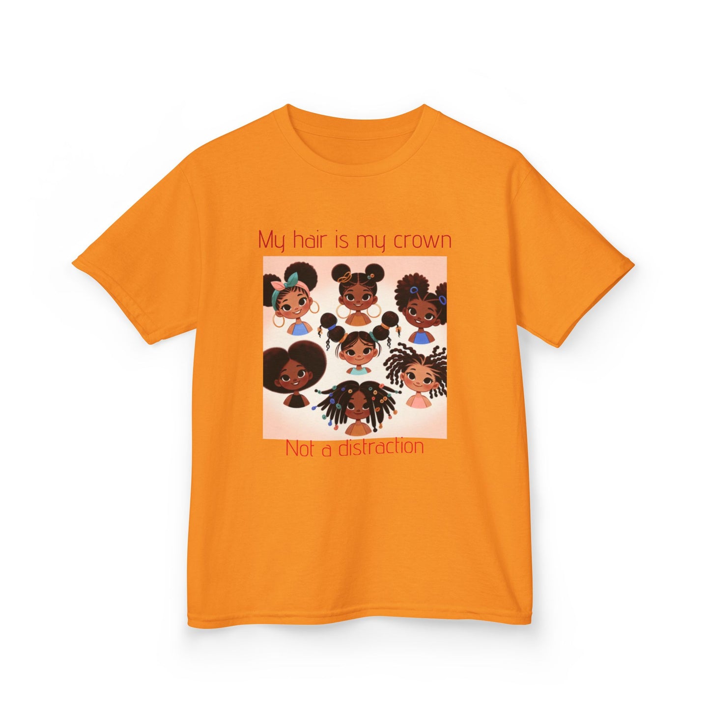 My Hair is My Crown Kids Tee, Cute Kids Shirt, Black Girl Pride Apparel, Afrocentric T-Shirt, Birthday Gift, Everyday Wear