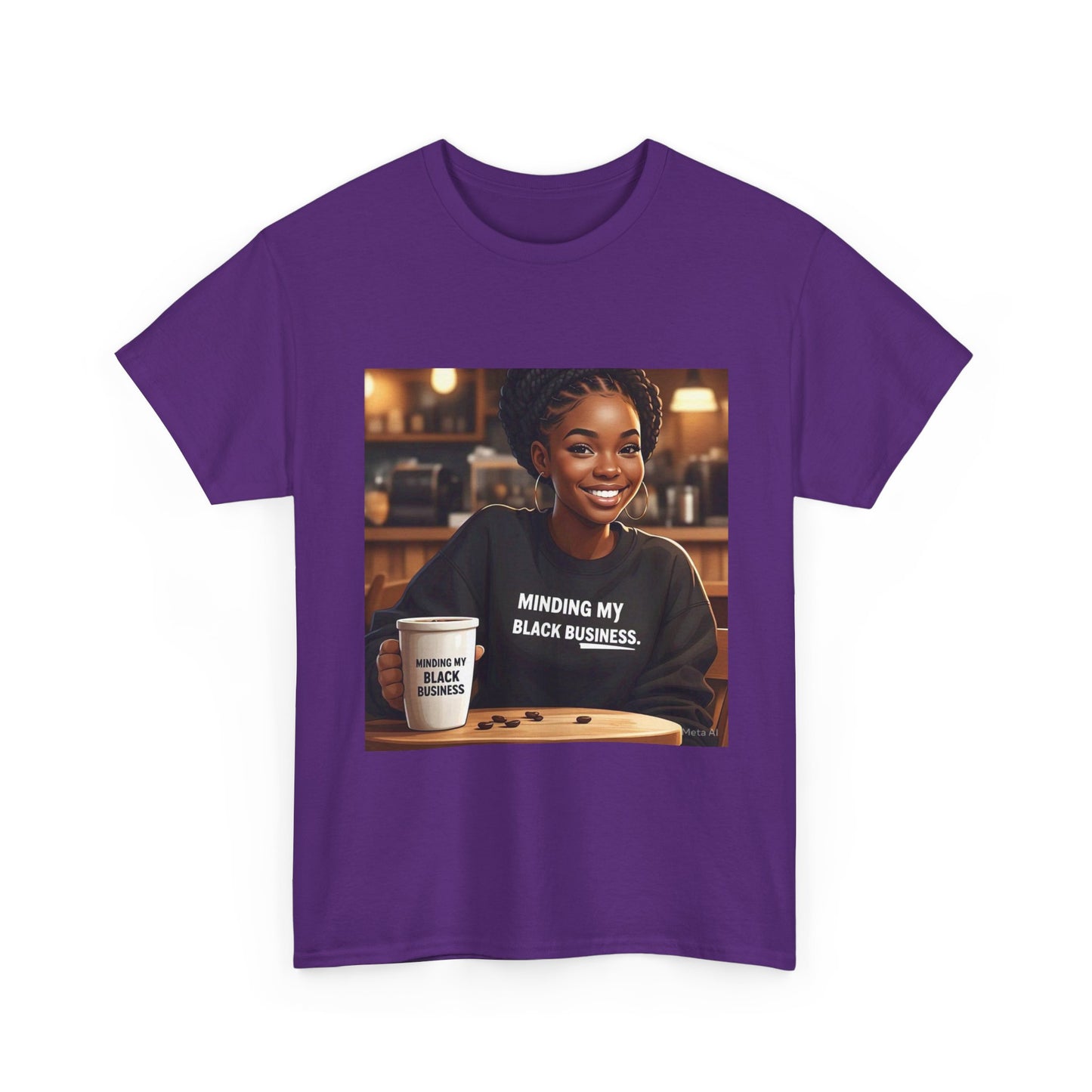 Minding My Black Business Tee, Inspirational Unisex Cotton T-Shirt, Empowerment Apparel, Black Culture Gift, Casual Streetwear, Motivational