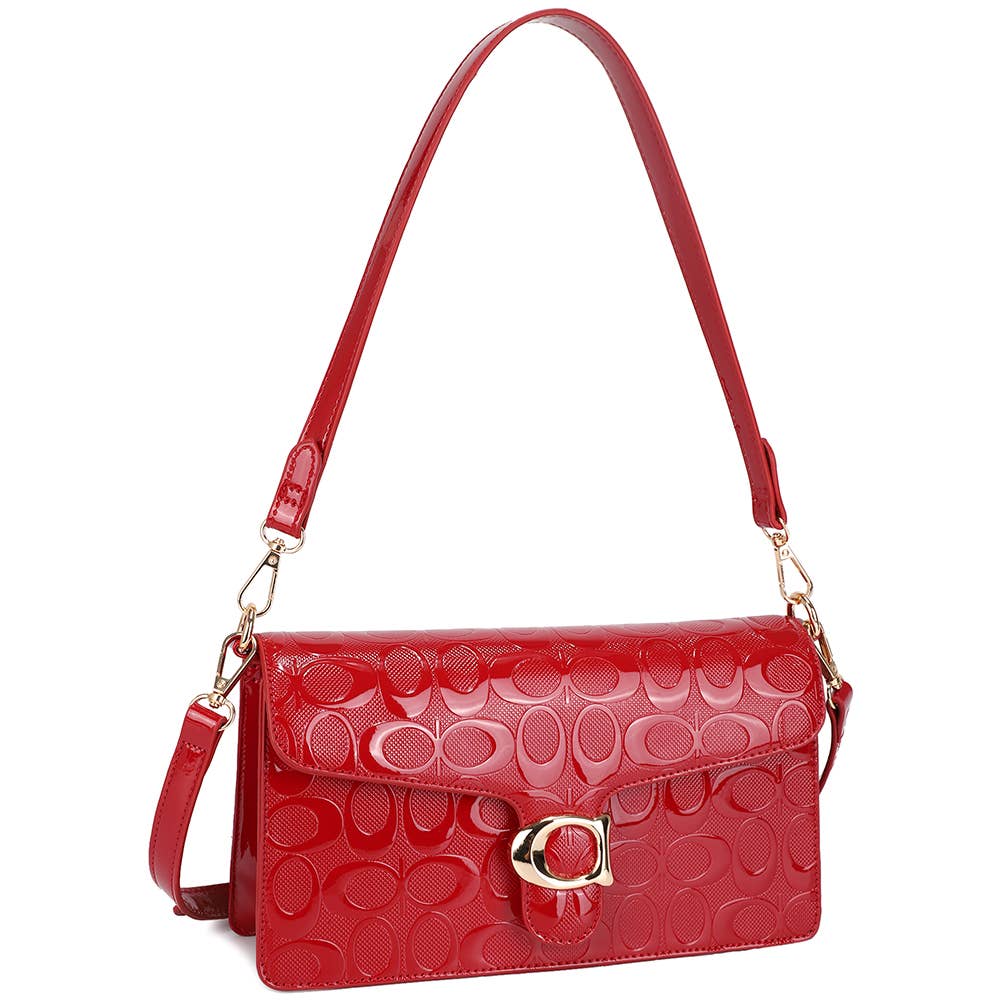 Oval Pattern Design Shoulder Crossbody Bag