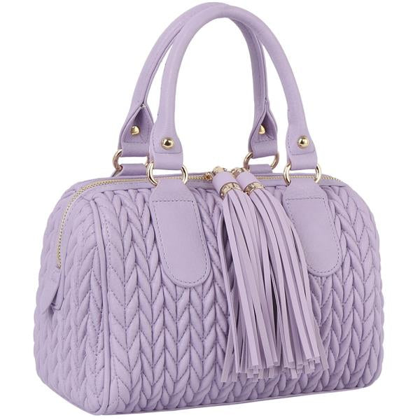 Braided Satchel with Tassel