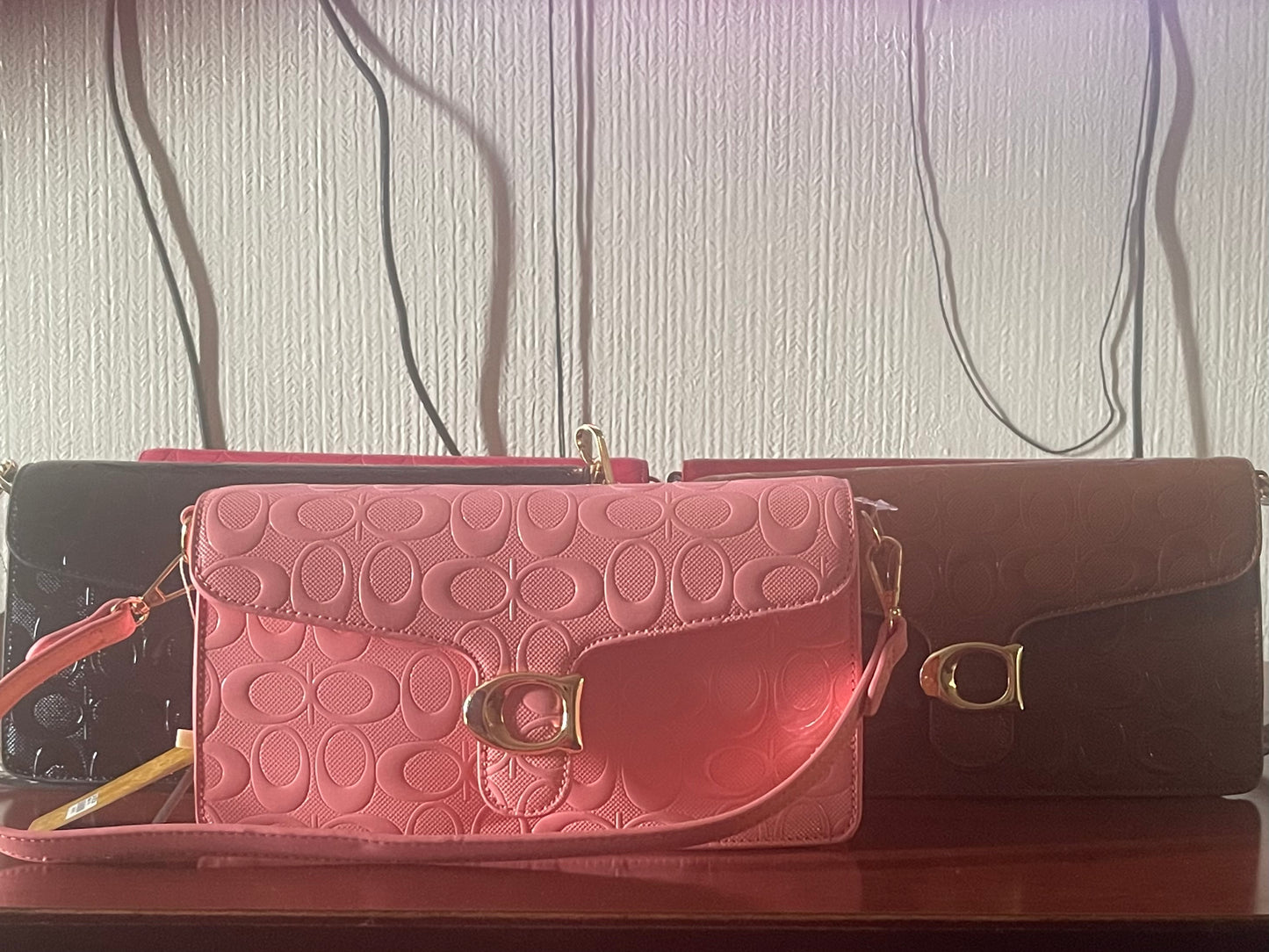 Oval Pattern Design Shoulder Crossbody Bag