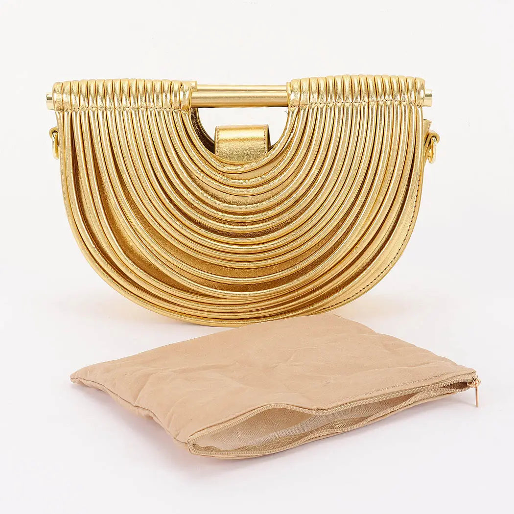 Metallic Faux Leather Noodle Bag case of 3 $29.00 MSRP $50.00