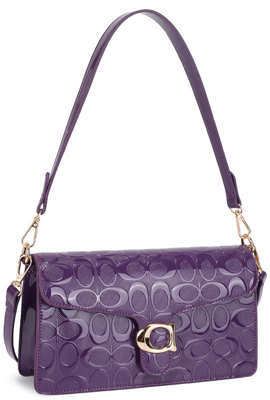 Oval Pattern Design Shoulder Crossbody Bag