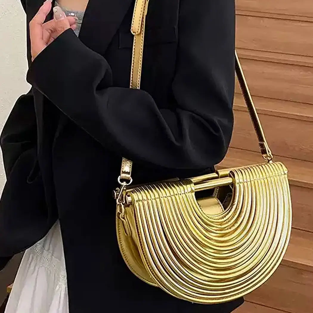 Metallic Faux Leather Noodle Bag case of 3 $29.00 MSRP $50.00