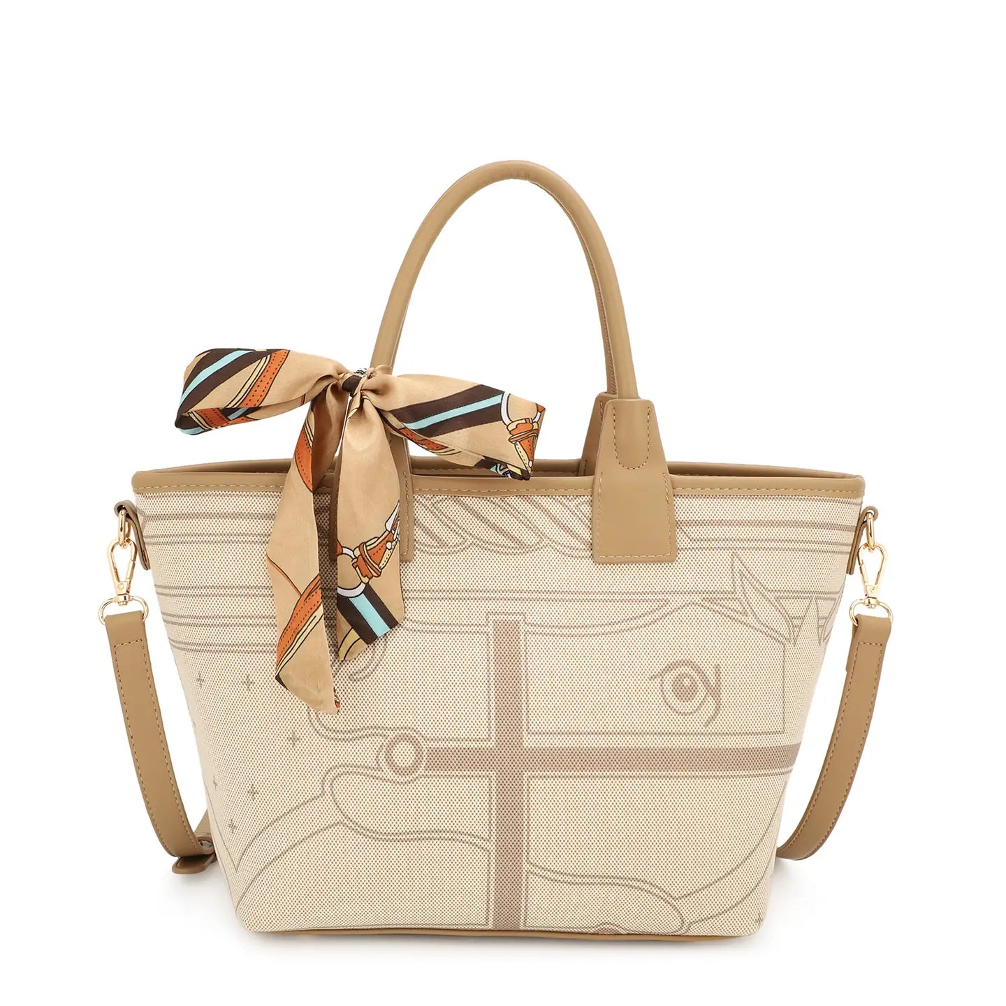 Shriya Printed Tote Bag with Scarf