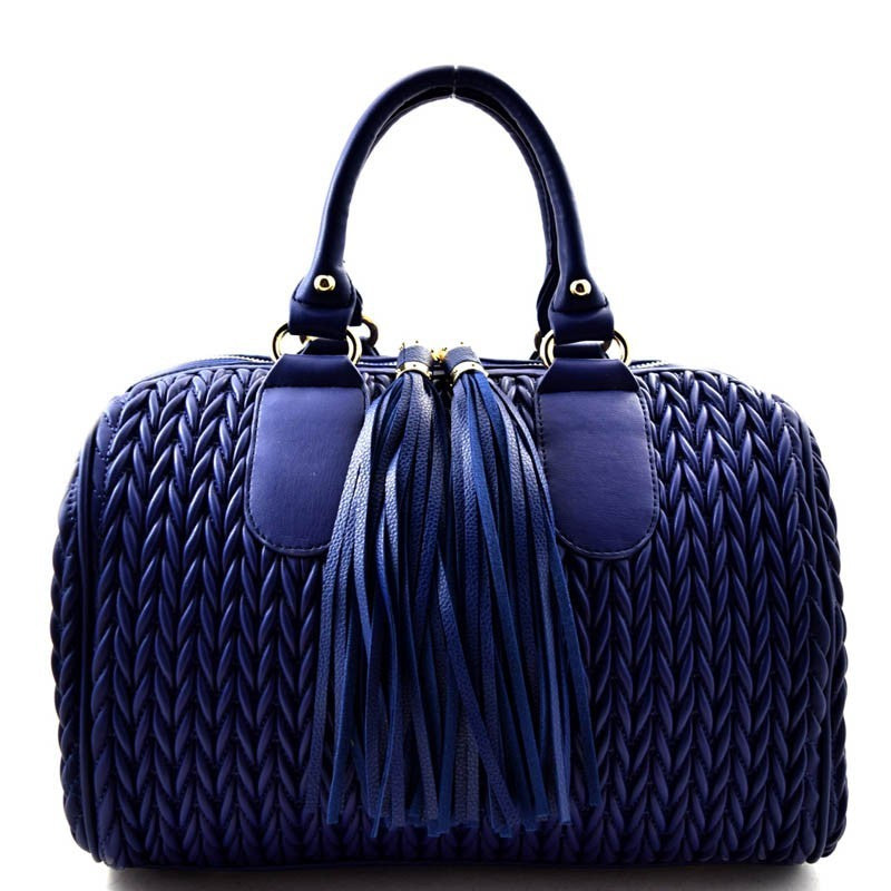 Braided Satchel with Tassel