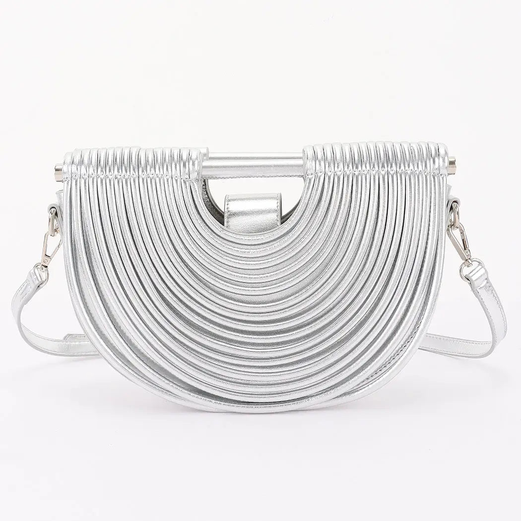 Metallic Faux Leather Noodle Bag case of 3 $29.00 MSRP $50.00