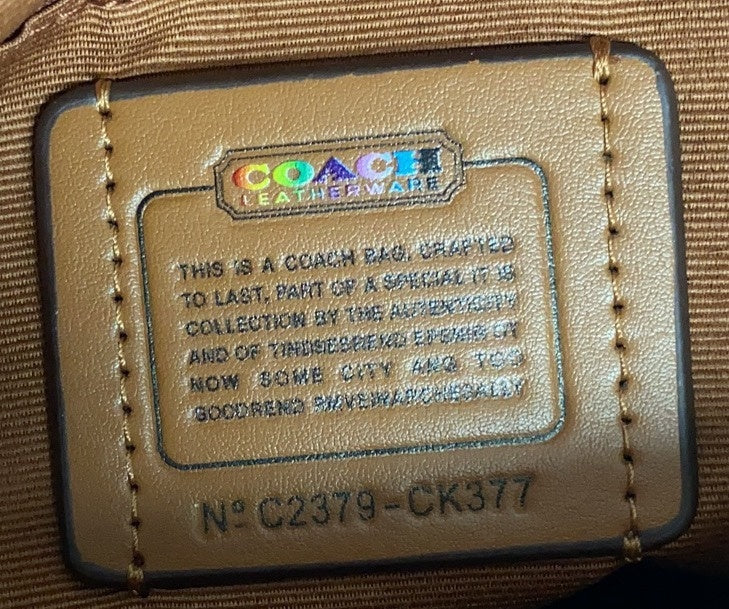 NWT COACH CK377 MINI COURT BACKPACK RAINBOW SIGNATURE PRIDE